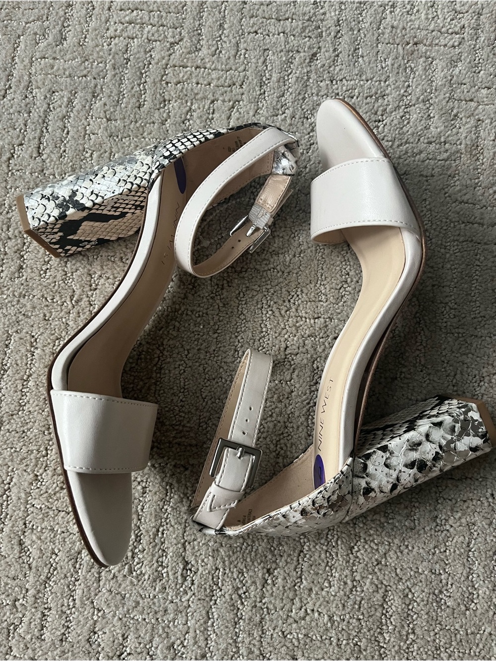 Nine West Open-Toe Ankle-Strap Block Heel Sandals